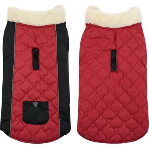 Winter Pet Dog Clothes Reversible Warm Jacket Waterproof Windproof Dog Coat For Small Medium Large Dogs