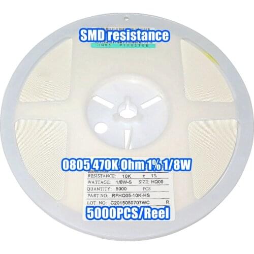 1 Reel 0805 470k 470K Ohm 1% 1/8W SMD Resistance 5000PCS/Reel