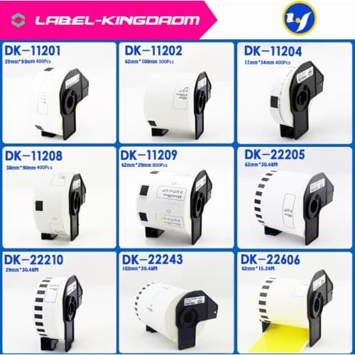 1Roll Brother Compatible for Brother Label DK-11201 DK-11202 DK-11204 DK-11208 DK-11209 DK-22205 DK-22210 DK-22225 DK-22243