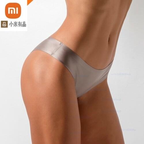 Xiaomi 2/3pcs Sexy T-back G-string Thongs Ice Silk Women Panties Seamless Sports Female Panties Briefs Solid Color Underwear