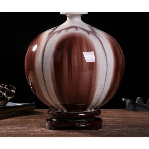 2021 Jingdezhen New Ceramic Crafts Glazed Fashion Vase Decoration