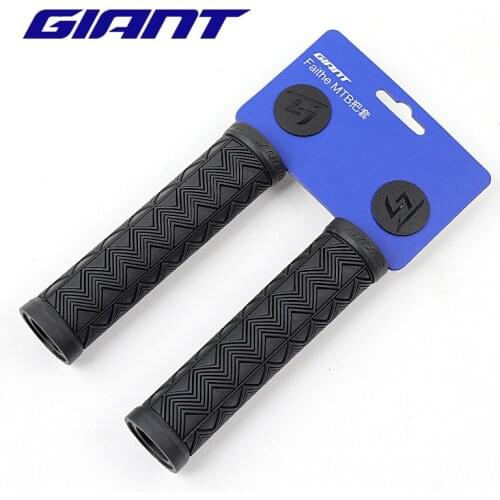 2021 Original GIANT MTB Bike Handle Grip Mountain Handlebar Bicycle Ultralight TPE Rubber Non-slip Grips Bicycle Parts