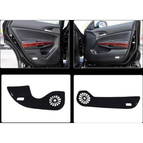 4pcs Fabric Door Protection Mats Anti-kick Decorative Pads For Honda Crosstour
