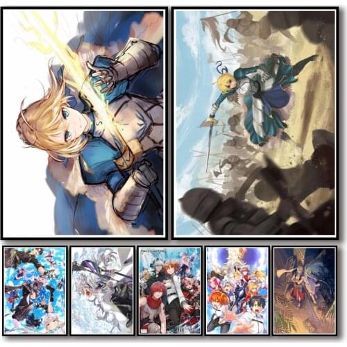 50 Designs Fate Grand Order Whitepaper Poster Game Artwork Fancy Wall Sticker for Coffee House Bar Volume 1