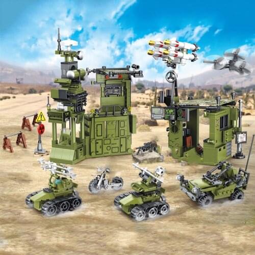 8Pcs Military series World War II WW2 Military base Tank armored vehicle Model Building Blocks Toys Gifts