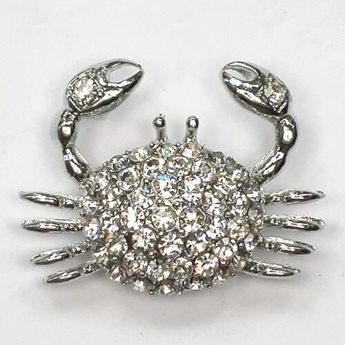 Brooch Pendant Clear Rhinestone Crab Pin brooches C328 A