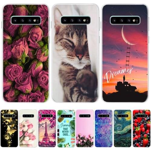 For Samsung Galaxy S10 Plus Samsung s 10 S10E E S10Plus Case Soft TPU Back Cover Bumper Cute Fashion Silicone Phone Cases Coque