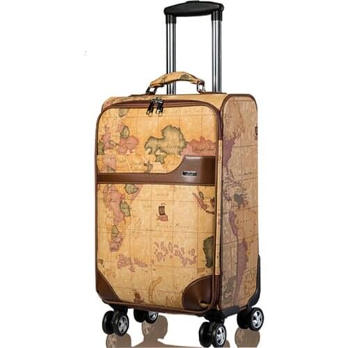 Luggage 2021 fashion retro trolley case, large capacity, brand new upgrade, 20"24", suitable for various travel activities