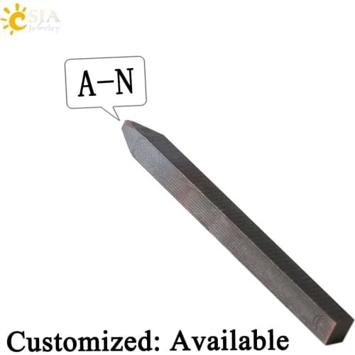 CSJA A B C D E F G H I J K L M N Straight Shank Metal Steel Male Female Jewelry Making Stamp Tool Mold E398