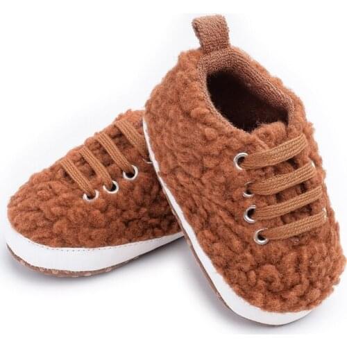 Baby Moccasins SuedeBaby Lamb Fur Shoes Newborn Boy Girl Infant First Walkers Casual Crib Baby Shoes