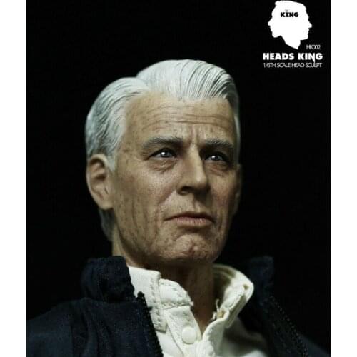 HK002 1/6 Scale The Old Captain Head Sculpt with Neck Fit 12" Male Action Figure Body