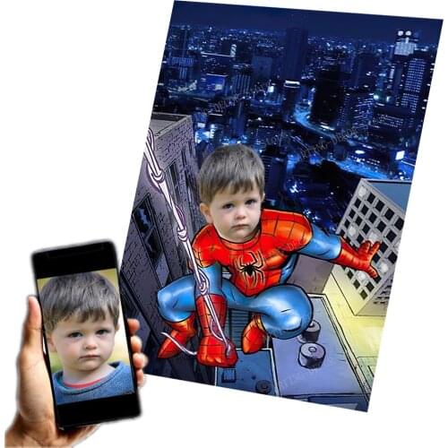 Marvel Painting on the Wall Art Avenger Poster Superhero Picture Personal Photos Custom Print on Canvas Art Kids Room Decor Gift