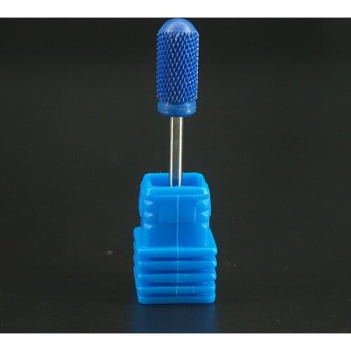 Round M nail art salon Blue Ceramic nail drill bit mill Cutter file for nail art electric drill manicure machine Accessories