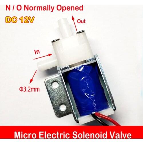 Miniature Solenoid Valve Solenoid Valve Normally Open DC 12V Micro Water Air Electric Solenoid Vent Valve for Garden Watering
