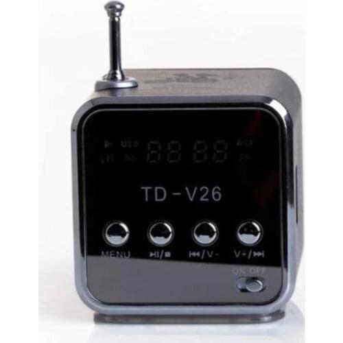 Dawupine TD-V26 Mini MP3 Player TF Card USB Disk Micro SD Card FM Radio Line In / Out Sound Box Digital Portable Speaker