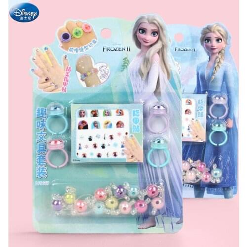 Disney Frozen Princess Nail stickers Set Childrens Ring Seal DIY Nail Sticker toys