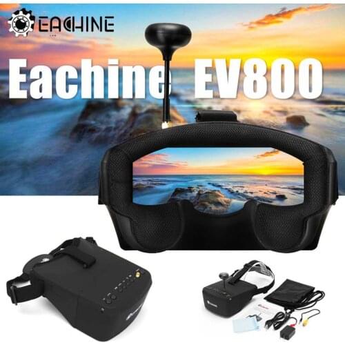 Eachine EV800 4 Step Get 5 Inches 800x480 Screen Monitor FPV Goggles 5.8G 40CH Raceband Auto-Searching Build In Battery