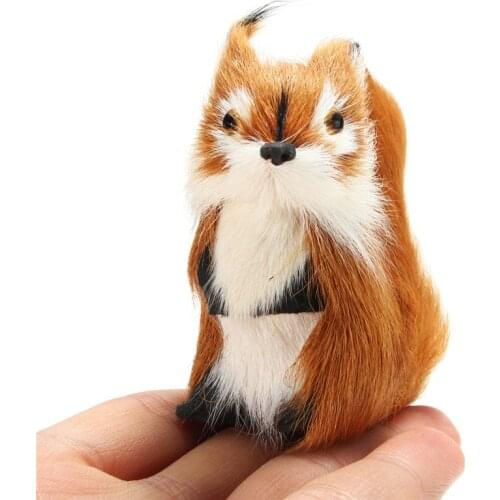 Furry Squirrel Ornament Decoration Adornment Christmas Gift Hanging Tree Fleece Home Decor Miniatures Great Children Gift