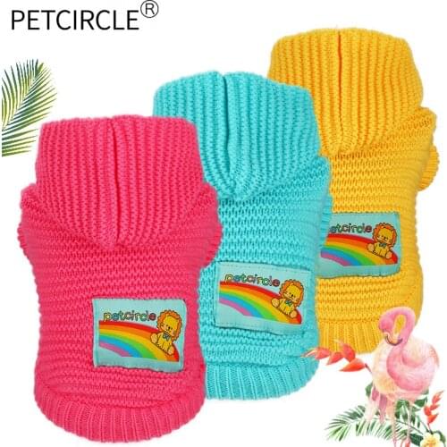 PETCIRCLE Pet Sweater Warm Winter Dog Clothes For Small Dogs Chihuahua Puppy Outfit For Fashion Coat Yorkie Hoodie