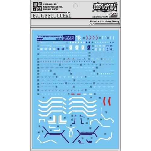 UC44 DL MG 1/100 AGE MAGNUM Gundam Water sticker Decal Action Figure Assemble Model Toys