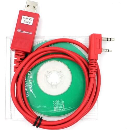 USB Programming Cable for Walkie Talkie Wouxun KG-UVD1P KG-UV6D KG-UV8D KG-UV899 KG-UV9DTwo Way Radio Support WIN7 WIN8 WIN10