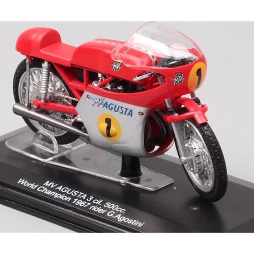 1 24 Scale Vintage Italeri MV Agusta 500cc World Champion 1967 Rider #1 G Agostini Diecast Motorcycle Model Toy Bike Acrylic Box