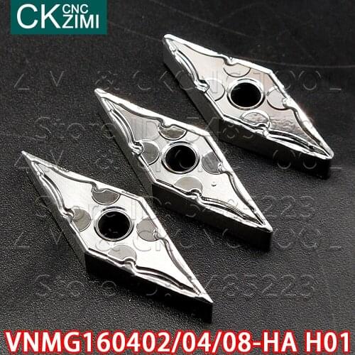 VNMG160402-HA H01 VNMG160404-HA H01 VNMG160408-HA H01 Turning carbide inserts Cutting blade CNC machine tools VNMG for aluminum