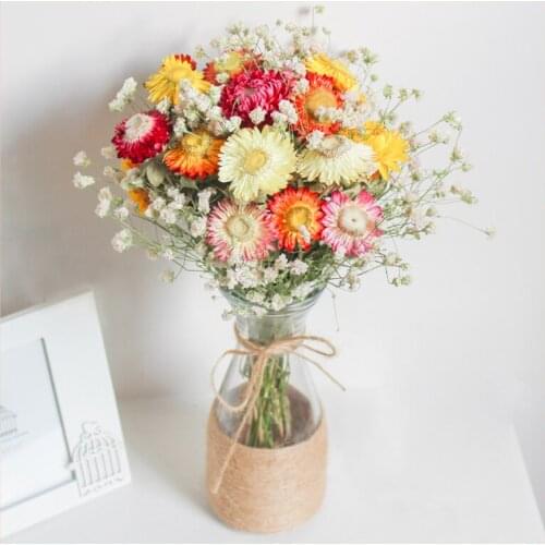 Dried Natural Artificial Flowers Daisy Room Ornaments Centerpiece Decorative For Party Decoration Accessories Home Essentials
