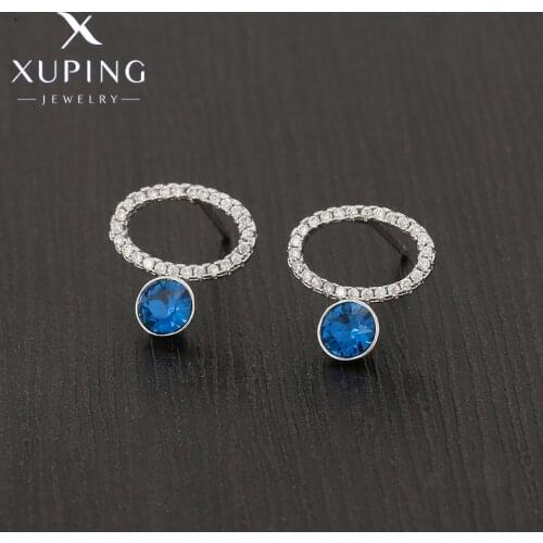 Xuping Jewelry Flower Shaped Promotion Small Stud Crystals Earrings for Women Cute Gift 810675065