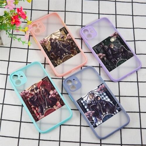 JAMULAR Japan Lovely Taisho Kimono PC TPU Case for iPhone 11 11Pro X XS XR Max 7 8 6 6S Plus SE2020 Transparent Matte Back Cover