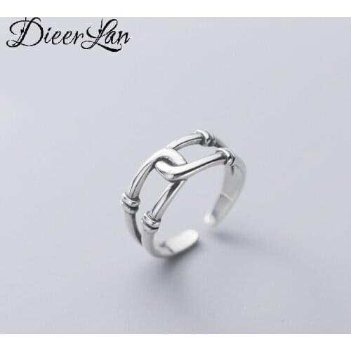 Punk 925 Sterling Silver Cross Chains Finger Rings For Women Antique Ring Christmas Gifts Jewelry 2021