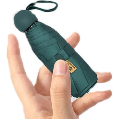 Sun Umbrella Sunscreen Anti-ultraviolet Sunshade Compact and Portable Five-fold Umbrella Female Folding Umbrella Rain or Shine