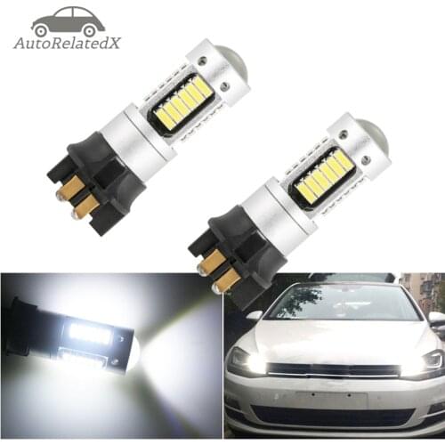 2x No OBC Error Canbus White LED PW24W PWY24W Bulbs For Audi BMW VW Turn Signal DRL daytime running lights Amber Yellow 12V