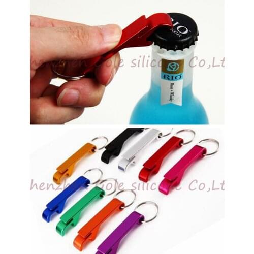200pcs/lot New Free Shipping promotion customed printed logo gift Metal aluminum alloy bottle opener metal keychain laser LOGO