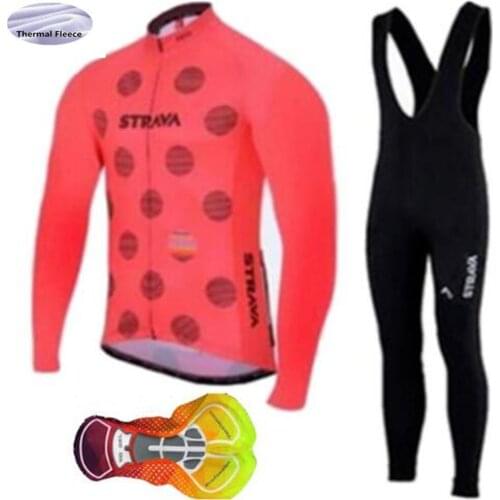 2019 TEAM STRAVA Long Sleeve Cycling JERSEY Bike Pants Set Mens 19D Pads Ropa Ciclismo Breathable Cycling Wear Maillot Culotte