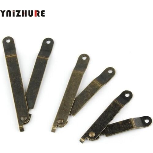 30PCS Antique Bronze Lid Support Hinges Stay For Box Display Furniture Accessories Cabinet Door Kitchen Cupboard Hinges