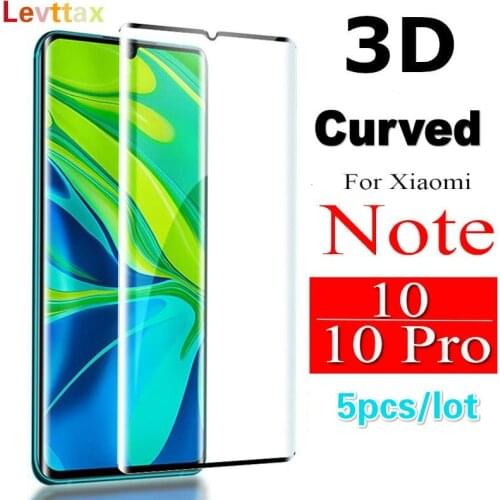 3D 9H Transparent Full Cover Film Curved Tempered Glass For Xiaomi Note10 Pro Mi 10 Pro CC9 Pro Glass Screen Protector