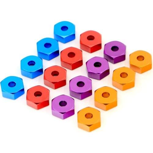 4Pcs 12mm Aluminum Wheel Hex Nut with Pins Drive Hubs for 1/10 HSP RC Remote Controll Car 102042 accessories toy parts