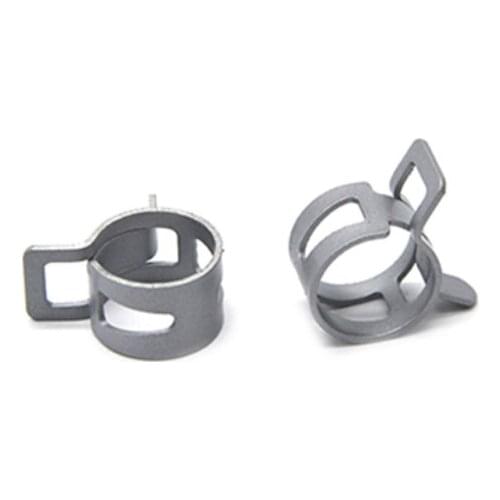 5mm Inner Dia Dacromet Coating Spring Clip Water Pipe Fuel Hose Clamps 20pcs
