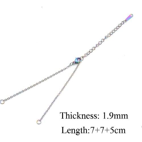 5pcs/lot Stainless Steel Rainbow Color Basic Bracelets Wholesale Necklace Pendants Accept OEM Order Bracelet