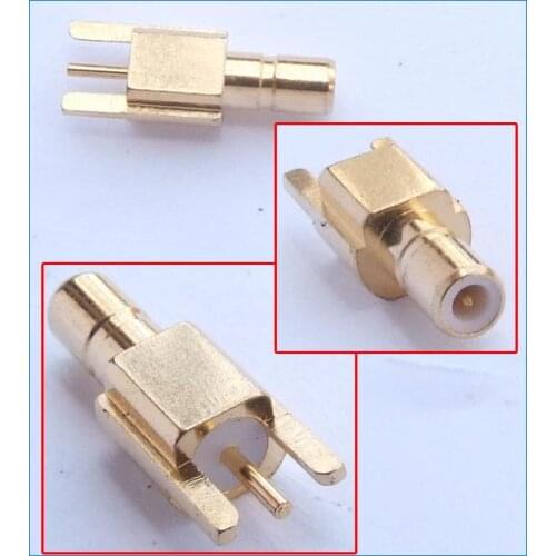 50PCS MMCX Male Plug square plate straight RF PCB mount