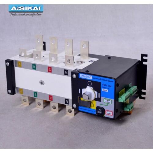 AISIKAI 4P 300A ATS controller dual power automatic transfer switch parts 220V 380V electric diesel generator panel board 3phase