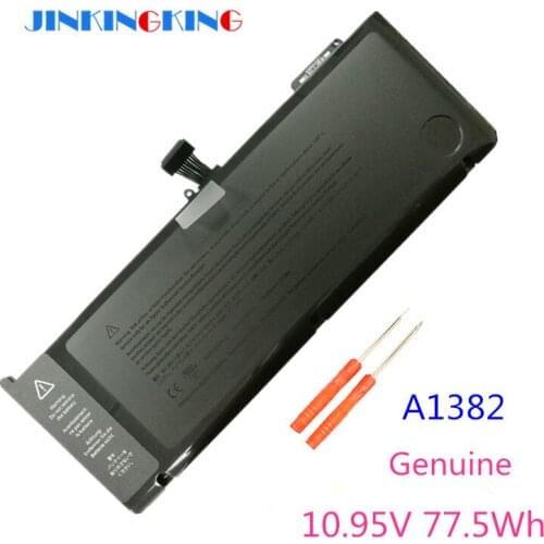 10.95V 77.5Wh A1382 A1286 Laptop Battery For Apple Macbook Pro 15" Core i7 - Early 2011 Late 2011 Mid2012 A1382 A1286
