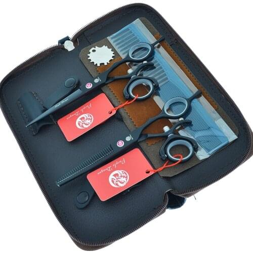 6.0" Purple Dragon Salon Hairdressing Scissors 9CR Steel Professional Swivel Thumb Barbers Hair Cutting Thinning Shears A0121B