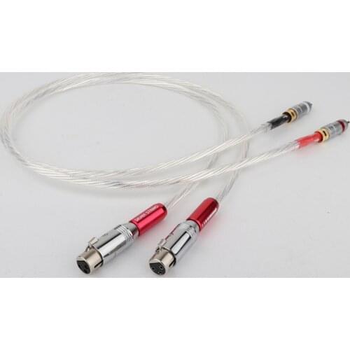 Hi-End Odin Silver Plated RCA TO XLR Plug Audio Interconnect Cable 1M
