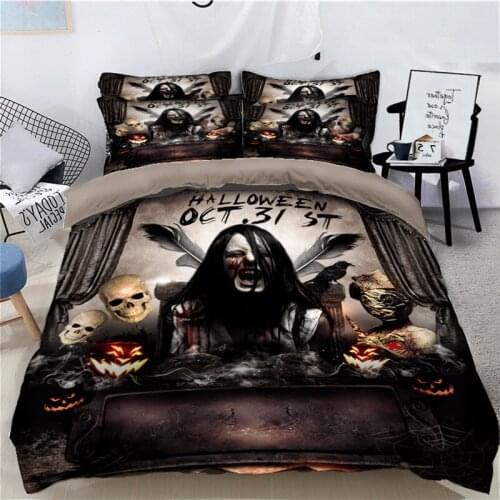Halloween 3D Bedding Set decorate king bed sheet set Twin Full king Queen Linen Double Bed set Duvet/Quilt Cover Pillowcase