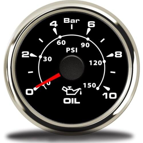 52mm oil pressure gauge 0-150 PSI 0-10 Bar 9-32V fuel pressure testers digital auto gauge fuel meter indicador de combustible