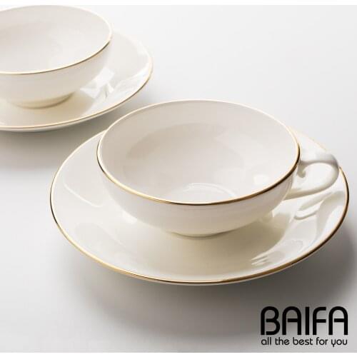 Minimalist Bone China Coffee Cup Nordic Luxury White Afternoon Tea Cups High Quality Simple Espresso Cup and Saucer Set MM60BYD