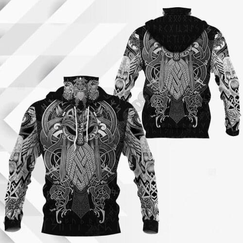 Viking Tattoo 3D Printed Hoodies Fashion Sweatshirt Women Men Casual Pullover Hoodie Mask Warm USA Size Drop Shipping 02