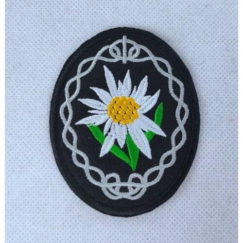 WWII GERMAN WH HEER MOUNTAIN TROOPS EDELWEISS SLEEVE INSIGNIA PATCH